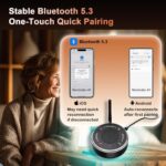 Cell Phone Ringer Amplifier & Flasher - Make Phone Ring Ultra Loud & Visible, One-Touch Answer/Decline, Bluetooth Phone Amplifiers for Hard of Hearing/Deep Sleeper/Noisy Spaces/Home - Image 5