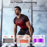 Smart Watch for Men Women, 1.85" HD Fitness Tracker with Bluetooth Calls, 120+ Sport Modes Fitness Watch, Fitness Tracker 24/7 Heart Rate/Sleep Monitor, IP68 Waterproof, Smartwatch for Android/iPhone - Image 4