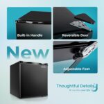 EUHOMY 1.1 Cubic Feet Mini Freezer, Countertop, Single Door Compact Upright Freezer with Reversible Door, Removable Shelves, Small freezer for Home/Dorms/Apartment/Office, New Black - Image 6