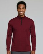 Real Essentials 3 Pack: Men's Dry-Fit Active Quarter Zip Long Sleeve Athletic Performance Pullover (Available in Big & Tall) - Image 2