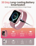Smart Watch for Women Men Fitness: 1.85" Smart Watch with 30 Days+ Battery Life Make/Recive Call Heart Rate SpO2 Sleep Monitor 120+ Sport IP68 Waterproof Fitness Tracker Watch for iPhone Android - Image 2