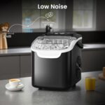 Countertop Ice Maker Machine – 8 Bullet Ice in 6 Mins, 26.5lbs/24Hrs Output – Self-Cleaning Portable Design with Selectable Ice Size & Touch Display for Home/Office/Bar - Image 6
