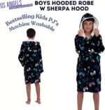 Hooded Plush Robe For Boys- Fluffy Winter PJ Robe With Pockets, Hoodie & Belt- Boys And Teens’ Ultra-Soft Bathrobe - Image 2