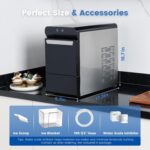 Gevi V2.0 Countertop Ice Maker 38lbs/24H, Ice Maker Nugget with Stainless Steel Housing, Chewable Pellet Ice Maker with Pour Water Refill, Self-Cleaning &Energy-Efficient, Black - Image 8