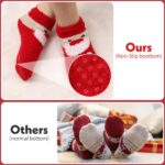 October Elf Christmas Fuzzy Socks for Kids Plush Cartoon Non Slip Slipper Winter Warm Fleece Socks with Gift Box Pack of 6 - Image 2