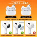 4 Pairs Replacement Ear Tips for AirPods Pro 2nd/1st Generation with Portable Storage Box & Cleaner Pen,Noise Reduction Holewith & Built-in dust Guard Screen,Silicone Ear Tips for AirPods Pro (White) - Image 3