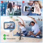 Vlog Selfie Monitor Screen iPhone, 4K 60fps Recording, Wireless Screen Mirroring with Remote Control, Magnetic Fixation, 180° Rotation, 3 Levels of Brightness, Compatible with iPhone & Android - Image 6
