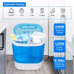 ZenStyle Portable Washer Compact Twin Tub 9.9 LB Mini Top Load Washing Machine Washer/Spinner w/ 6.57 FT Inlet Hose - Image 4