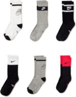 Nike unisex-child Everyday Cushioned Crew Socks (6 Pairs)