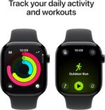 Apple Watch Series 11 [GPS 46mm] Smartwatch with Jet Black Aluminum Case with Black Sport Band - M/L. Sleep Score, Fitness Tracker, Health Monitoring, Always-On Display, Water Resistant - Image 3
