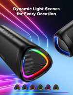 Bluetooth Speaker Gifts for Men: Portable Wireless, IPX5 Waterproof, White Elephant Gifts for Adults, Stocking Stuffers for Teens Boy Girl, Up to 20H Playtime, TWS Pair, for Home/Party/Outdoor (Black) - Image 3