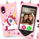 Kids Smart Phone for Girls - Safest Phone for Kid & Teens, Talk & Text - Kids Cell Phone Toy, 4.2'' Touchscreen, Dual Cameras, Games, 32GB Card - Christmas Birthday Gift for Ages 7-16, Pink