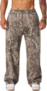 DIOTSR Mens Baggy Pants Athletic Graphic Print Joggers Workout Streetwear Sweatpants with Pockets - Image 2