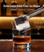 Crystal Clear Cubic Ice Makers Countertop —Makes 3 Large, 1.6" Clear Ice Cubes in 15 Mins, 24h Timer, Self-Cleaning Ice Maker with 5 Ice Cube Sizes for Cocktails, Whiskey & Bourbon - Image 2