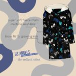 Hooded Plush Robe For Boys- Fluffy Winter PJ Robe With Pockets, Hoodie & Belt- Boys And Teens’ Ultra-Soft Bathrobe - Image 5