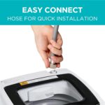 BLACK+DECKER 0.9 Cu. Ft. Portable Washer, 6.6 lb. Capacity Washing Machine for Homes & Apartments, 5 Wash Cycles, Quick Connect Sink Adapter and Drain Hose Included, Transparent Lid, BPWM09W, White - Image 6