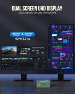 GMKtec Mini PC, Intel Twin Lake N150 (Upgraded N100), 16GB DDR4 RAM 512GB PCIe M.2 SSD, Desktop Computer 4K Dual HDMI/USB3.2/WiFi 6/BT5.2/2.5GbE RJ45 for Office, Business - Image 4