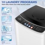 20Lbs Portable Washing Machine Nictemaw Portable Washer, 2.8 Cu.ft Washer and Dryer Combo with Drain Pump, 10 Programs 8 Water Level Compact Laundry Washer for Home, Apartment, RV, Dorms - Image 3