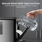 Kismile Ice Makers Countertop,26lbs in 24Hrs, Portable Ice Maker Machine with Self-Cleaning Function,Selectable Ice Size & Internal Lighting Desigh for Home/Kitchen/Bar - Image 7