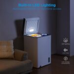 Midea MERC04C4BAWW Chest Freezer, 3.5 Cubic Feet Freezer With Removable Basket, Interior LED Light, Adjustable Temperature, For Kitchen Apartment Office, White - Image 6