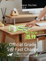 LISEN for Apple Watch Series 11 Charger Fast Charging 20W+5W[30mins=80% Charged] USB C iWatch Charger Fast Charging [3.3FT] for iWatch Ultra 3/2 Series 11 10 9 8 7 Apple Watch Accessories - Image 2