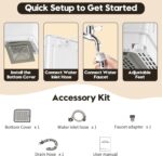 Auertech 18 lbs Portable Washing Machine, Fully Automatic Portable Washer with LED Display, 7 Wash Cycles, 4 Water Levels, Top Load Washing Machine for Apartment, RV, Dorm, Home - Image 7