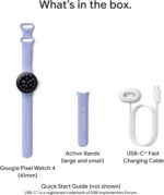 Google Pixel Watch 4 (45mm) - Android Smartwatch with Heart Rate and Sleep Tracking - 40-Hour Battery - Fitness Tracking - Google AI - Matte Black Aluminum Case - Obsidian Active Band - Wi-Fi - Image 12