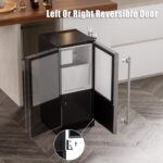 COTLIN 15" W Drainless Under Counter Ice Maker with 22LBS Storage Bin, Crescent Ice, Free Standing Built-in Ice Maker for Residential Commercial Use, No Drain Required, ETL Approved - Image 6