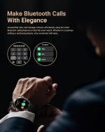 Smart Watch for Men Answer/Make Call for Android iPhone, 1.43" AMOLED HD Screen Mens Luxury Watch, 400mAh Heavy Duty Smartwatch Heart Rate Blood Oxygen Blood Pressure Sleep Monitor Pedometer, 2 Straps - Image 2