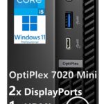 Dell OptiPlex 7020 Micro Mini PC Desktop Computer for Bussiness and Home, Intel 6-Core i5-12500T, 16GB DDR5 RAM, 512GB PCIe SSD, WiFi 6E, Bluetooth, 2 DisplayPorts, HDMI, Windows 11 Pro