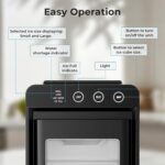 Countertop Ice Makers, 8 Bullet ICES in 6 Mins, 26lbs/24Hrs, 2 Ice Sizes, Self-Cleaning Portable Ice Maker Machine with Touch Display Blue Light for Home/Office/Bar, Black - Image 3