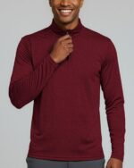Real Essentials 3 Pack: Men's Dry-Fit Active Quarter Zip Long Sleeve Athletic Performance Pullover (Available in Big & Tall) - Image 3