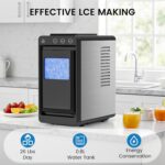 COWSAR Countertop Ice Maker, Portable Ice Machine with Self-Cleaning, 26Lbs/24Hrs, 8 Bullet Ice in 6 Mins with 2 Sizes, Scoop & Basket, Quiet Compact Ice Makers Countertop for Home/Kitchen/Camping - Image 7