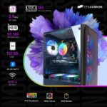 STGAubron Gaming PC Desktop Computer, Intel Core i7 up to 3.9GHz, Radeon RX 580 8G, 16G RAM, 512G SSD, WiFi 6, BT 5.0, RGB Fan x6, Windows 11 Home - Image 4