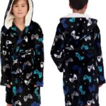 Hooded Plush Robe For Boys- Fluffy Winter PJ Robe With Pockets, Hoodie & Belt- Boys And Teens’ Ultra-Soft Bathrobe