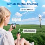 Vlog Selfie Monitor Screen iPhone, 4K 60fps Recording, Wireless Screen Mirroring with Remote Control, Magnetic Fixation, 180° Rotation, 3 Levels of Brightness, Compatible with iPhone & Android - Image 5