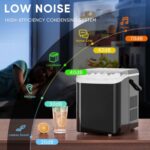 DUMOS Countertop Ice Maker with Handle, 26lbs/24H Portable Ice Machine, 9 Bullet Ice Cubes Ready in 6 Mins, Self-Cleaning, Quiet Compact Ice Maker for Home, Kitchen, RV, Camping, Black - Image 6