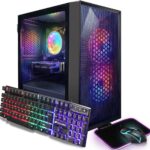 STGAubron Prebuilt Gaming PC Desktop, Radeon RX 550 4G, Intel Core i5 up to 3.6GHz, 16G RAM, 512G SSD, WiFi 6, BT 5.0, RGB Fan x2, Windows 11 Home