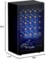 Honeywell 34 Bottle Compressor Wine Cooler Refrigerator, Large Freestanding Wine Cellar For Red, White, Champagne or Sparkling Wine, Digital Temperature Control, Stainless Steel - Image 8