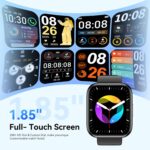 Smart Watch for Men Women, 1.85" HD Fitness Tracker with Bluetooth Calls, 120+ Sport Modes Fitness Watch, Fitness Tracker 24/7 Heart Rate/Sleep Monitor, IP68 Waterproof, Smartwatch for Android/iPhone - Image 5