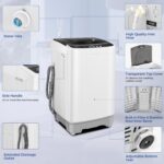 20Lbs Portable Washing Machine Nictemaw Portable Washer, 2.8 Cu.ft Washer and Dryer Combo with Drain Pump, 10 Programs 8 Water Level Compact Laundry Washer for Home, Apartment, RV, Dorms - Image 8