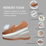 shoeslocker Men's Slippers Indoor Outdoor Warm Soft Plush Memory Foam House Slippers for Men Comfortable Bedroom Moccasin Slipper Non-Slip - Image 2