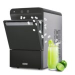 Gevi V2.0 Countertop Ice Maker 38lbs/24H, Ice Maker Nugget with Stainless Steel Housing, Chewable Pellet Ice Maker with Pour Water Refill, Self-Cleaning &Energy-Efficient, Black