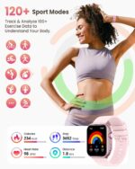 Smart Watch for Women Men Fitness: 1.85" Smart Watch with 30 Days+ Battery Life Make/Recive Call Heart Rate SpO2 Sleep Monitor 120+ Sport IP68 Waterproof Fitness Tracker Watch for iPhone Android - Image 6