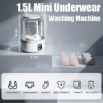 Underwear Washing Machine, Upgrade 1.5L Mini Portable Washing Machine Rechargeable Underwear Washer Deep Cleans Small Clothes for Apartment, Dorm, RV, Travel & Hotel Use - Image 2