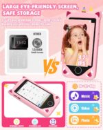 Kids Smart Phone for Girls - Safest Phone for Kid & Teens, Talk & Text - Kids Cell Phone Toy, 4.2'' Touchscreen, Dual Cameras, Games, 32GB Card - Christmas Birthday Gift for Ages 7-16, Pink - Image 4