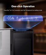 Crystal Clear Cubic Ice Makers Countertop —Makes 3 Large, 1.6" Clear Ice Cubes in 15 Mins, 24h Timer, Self-Cleaning Ice Maker with 5 Ice Cube Sizes for Cocktails, Whiskey & Bourbon - Image 5