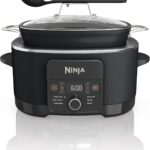 Ninja® 12-in-1 PossibleCooker™ PLUS | 8.5-qt - Sous Vide & Proof Multi-Cooker | Slow Cooker, Dutch Oven & More | Glass Lid & Integrated Spoon | Nonstick | Oven Safe Pot to 500°F | Black | MC1010