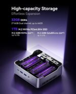 KAMRUI Hyper H2 Mini Gaming PC, in-tel Core i7-13620H Mini Computers (Beats 1280P, 10C/16T, up to 4.9GHz), 32GB RAM 1TB PCle4.0 SSD Desktop Computer, Triple 4K Display, USB4, WiFi6, BT5.2, Business - Image 5