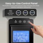 Kismile Ice Makers Countertop,26lbs in 24Hrs, Portable Ice Maker Machine with Self-Cleaning Function,Selectable Ice Size & Internal Lighting Desigh for Home/Kitchen/Bar - Image 4